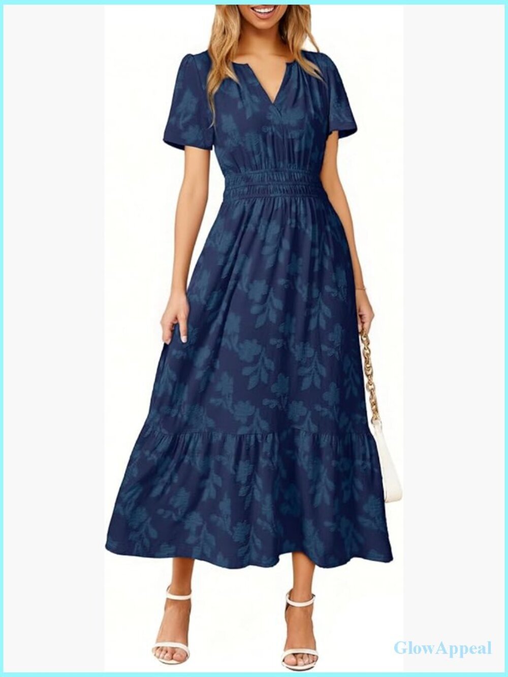 Boho Empire Waist Maxi Dress with Pockets Semi Formal